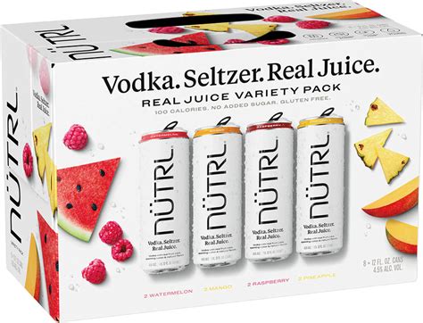 Nutrl. Nutrl is a new line of ready-to-drink vodka seltzers with real fruit juice, launched by Anheuser-Busch. Read the review of the three flavors, Pineapple, Raspberry, and … 
