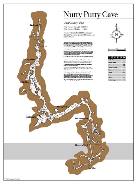 Nutty Putty Cave Map - Cave - Utah, United States