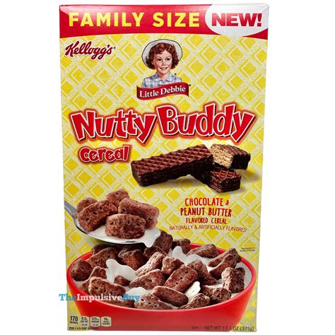 Nutty buddy cereal. Chocolatey, peanut buttery flavor of Nutty Buddy wafer bars made into a delicious crispy, crunchy cereal; Enjoy a decadent experience in every spoonful Includes one, 13.1oz family-size box of Kellogg’s Little Debbie Nutty Buddy breakfast cereal; Packaged for freshness and great taste 