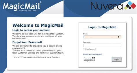 1. Go to the login page for your Nuvera webmail account. 2. Select Settings from the top menu bar and then Security Options. 3. Look for the Change Password box in the middle of the screen. 4. Enter your current password. 5. Enter a new password that meets the following criteria: Minimum of 12 characters long; Upper and lower-case letters. 