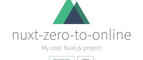Nuxt Js Go From Zero Online In Little Time Dev
