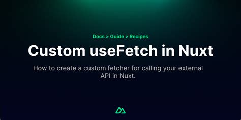 Nuxt custom fetch.  nuxt-custom-fetch is a Nuxt 4 wrapper built on top of the official...