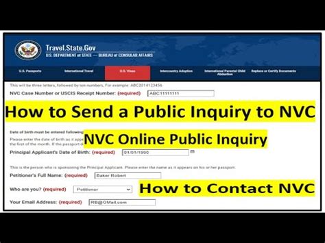 Nvc case inquiry. The NVC’s e-mail address is NVCINQUIRY@state.gov. In order to ensure a prompt response: -The Subject Line of the e-mail should be the relevant NVC Case Number. -Provide the applicant’s name and date of birth and the petitioner’s name and date of birth. 