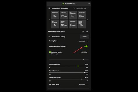 Nvidia app automatic tuning voltage maximum.  It means we can finely adju...