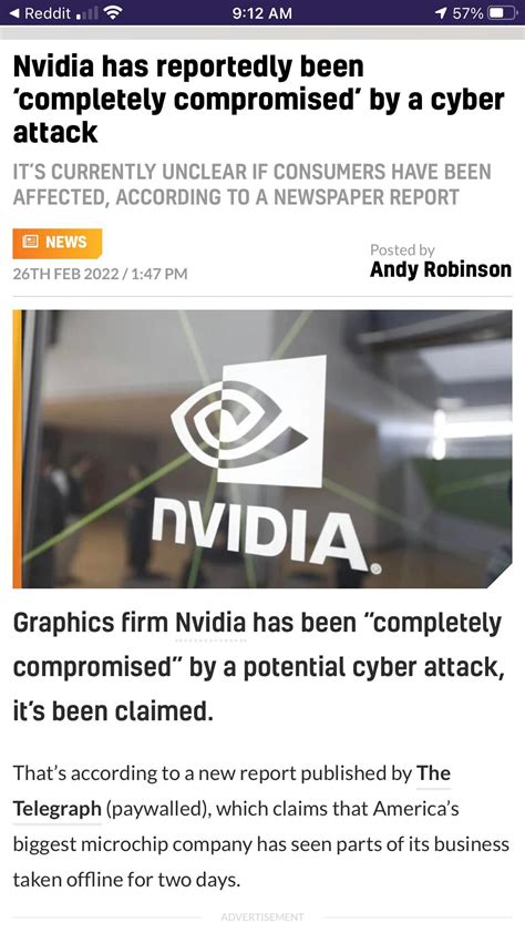 Nvidia completely compromised by cyber attack 