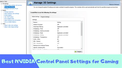 Nvidia control panel best settings 2021 reddit. .  ...
