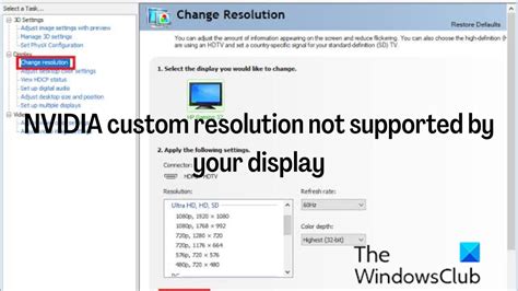 Nvidia custom resolution test failed.  The thing is that I bought a new monitor...