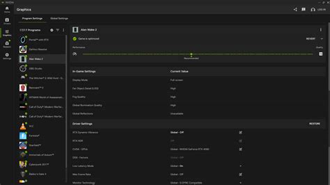 Nvidia experience.  Optimize your applications with a unified GPU control center, NVIDIA...