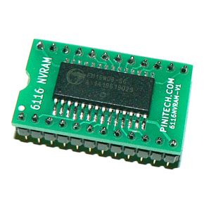 Nvram whirlwind pinball.  Replacement RAM that can replace existing 6116 or a 626...