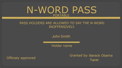 Nword pass. Things To Know About Nword pass. 