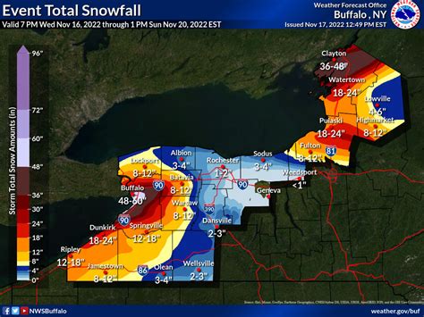 Western New York is forecast to get even more snow after more than 6 feet falls The whopping 6 feet of snow was one of the top three heaviest snowfalls in recorded history for the Buffalo region.. 