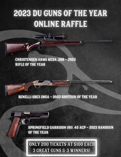 Nwtf gun of the year 2023. Baron later won the event’s “Gun of the Year” raffle and donated the winning gun back to the auction, raising another $1,000. ... 2023 is the NWTF's 50 th Anniversary and an opportunity to propel the organization's mission into … 