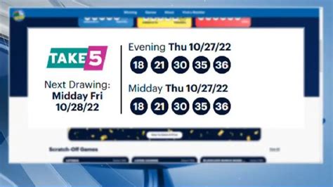 Ny lottery take 5 evening. NY Take 5 is twice daily draw game where you try to pick five numbers between 1 and 39 that match the winning numbers drawn to win a cash prize. You can also select Quick Pick and the random number generator will choose the numbers for you. Tickets cost $1 per play. The top prize isn’t fixed and is based on a percentage of overall ticket sales. 