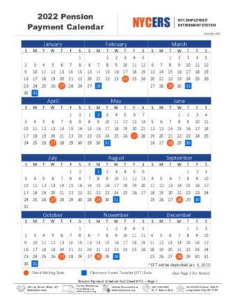 Nyc Pension Calendar