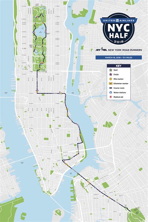 Nyc half marathon route. Course map for the NYC Marathon - It's a point-to-point course with an elevation profile of a few hundred feet above sea level. There are rolling hills, mostly in the form of bridge spans. 
