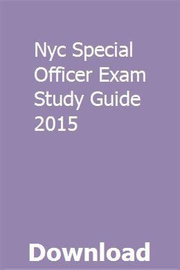 Nyc special officer exam study guide. - Minolta auto meter iv f instruction manual.