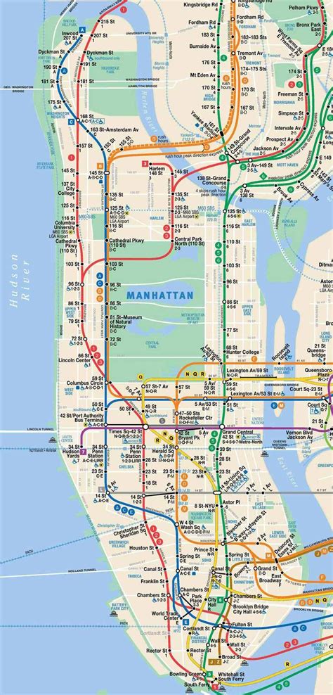 Nyc subway map manhattan. 14 hours ago · This gives OMNY customers the benefits of a 7-Day Unlimited MetroCard without paying in advance. Your first tap starts a new seven-day cap. If you spend $34 within seven days, you ride free for the rest of the cap period. If you spend less, you only pay for the rides you take. The cap resets every seven days and restarts with your next tap. 