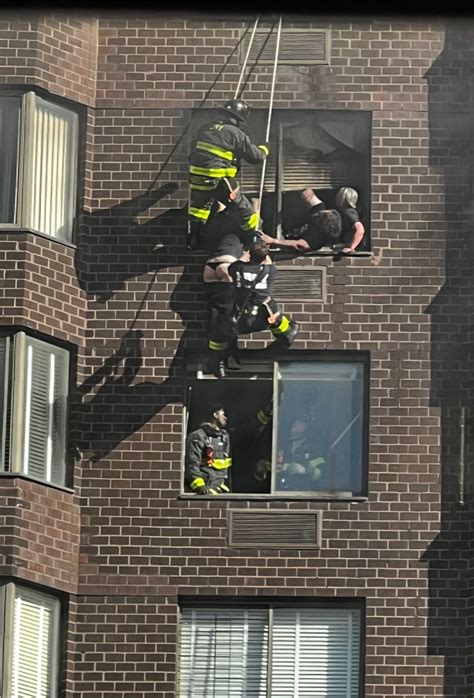 “This morning in Downtown Flushing, a large outdoor dining shed fire quickly extended to the apartment bldg it was in front of. #FDNY @VoicesofJH”