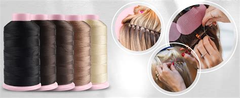 Nylon thread for hair.  Our thread is coated with bonding agents for sm...