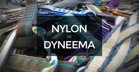 Nylon vs dyneema slings.  They are also light for alpine stuff.  The d...