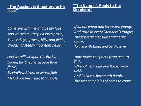 Nymphs Reply to the Shepherd - EagleLine Professors