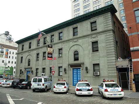 Nypd 1st precinct. The dignified formal precinct house features two two-story arched entrances, a modest bracketed cornice, and the Seal of the City of New York in relief below the stone third floor course. When the First Precinct station house at 100 Old Slip was closed and subsequently reused as the Police Museum, the First and Fourth Precincts were combined. 
