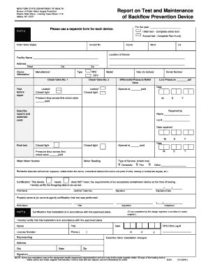 Nys Backflow Test Form Universal Network
