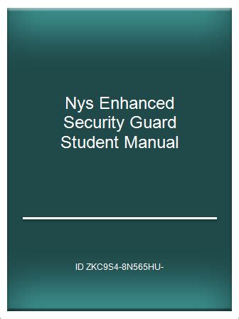 Nys enhanced security guard student manual. - Colour tv fault finding service manual.