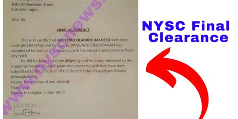 Nysc clearance date.  Verify Certificates Discharge, Exclusion and Exem...