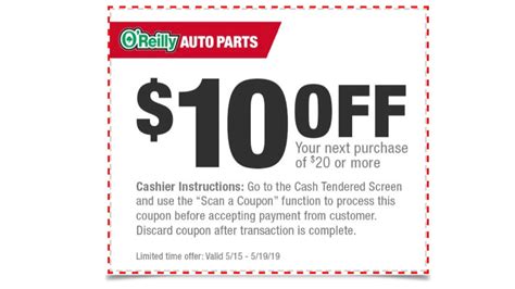 Save up to $5 OFF with these current o'reilly