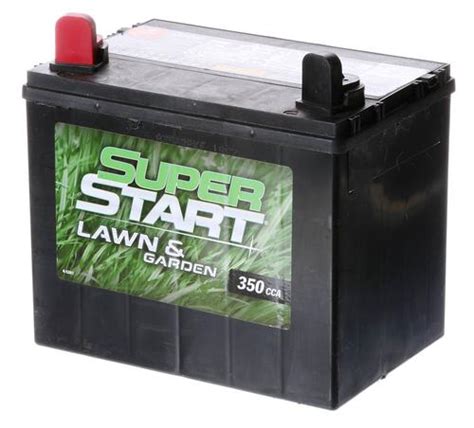 O'reilly auto parts lawn mower battery. Detailed Description. Group Size (BCI): U1; Cold Cranking Amps (CCA): 350 CCA; Cranking Amps (CA): 430 CA; Voltage (V): 12 Volt; Length (In): 7-3/4 Inch; Width (In): 5-1/8 Inch; Height (In): 7-1/4 Inch; Super Start Lawn and Garden batteries provide excellent starting power for all small engine applications and deliver maximum performance and ... 