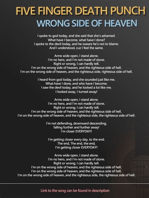 O - WRONG SIDE OF HEAVEN LYRICS