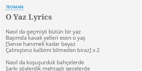 O Yaz lyrics & translation Zerrin Özer Lyrics-ON.