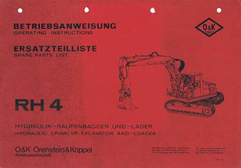 O k orenstein koppel rh 4 hydraulikraupenbagger lader betreiber wartungshandbuch 1 download. - Yamaha fz700 750 motorcycle service manual 1985 1988.