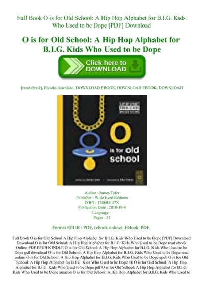 Full Download O Is For Old School A Hip Hop Alphabet For Big Kids Who Used To Be Dope By James Tyler