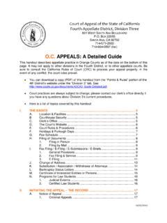 O.C. APPEALS: A Detailed Guide - California