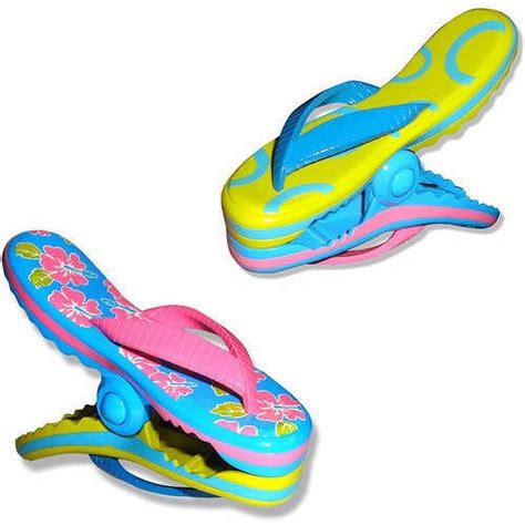 O2COOL Flip Flop Beach Towel Boca Clips (2 Clips) - Walmart