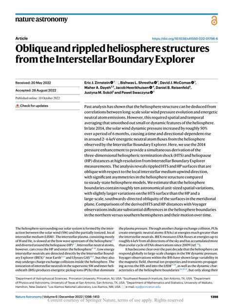 Oblique and rippled heliosphere structures from the Interstellar ... - wintechmobiles.com