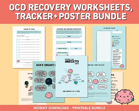OCD Awareness OCD Worksheet ERP Therapy Worksheets Etsy Australia