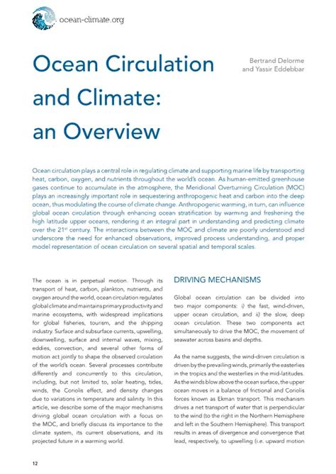 Ocean Circulation and Climate: an Overview - raincitystudios.com