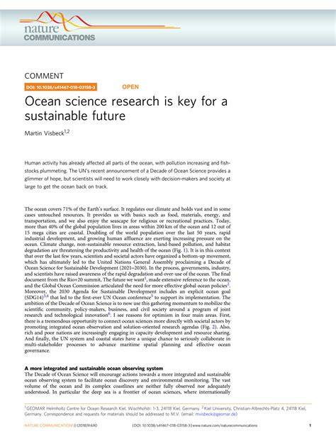 Ocean science research is key for a sustainable future - raincitystudios.com