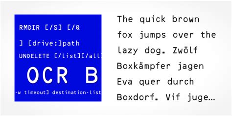 OCR B Font Fontspring