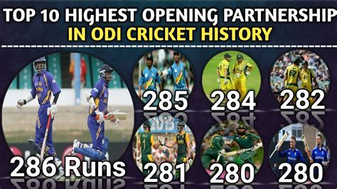 ODI Cricket - Highest Opening Stands