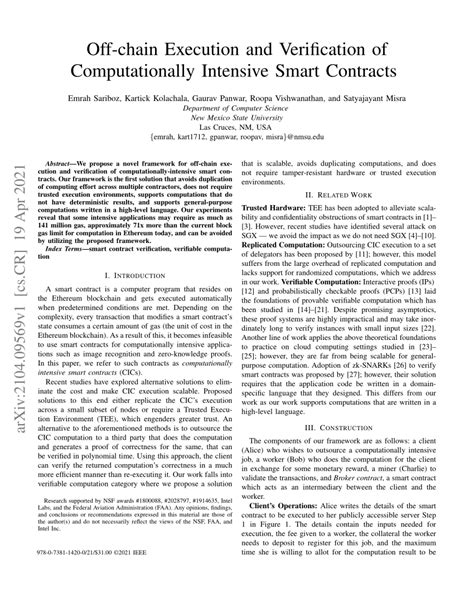 Off-chain Execution and Verification of Computationally Intensive Smart ... - coolestguyplanet.net