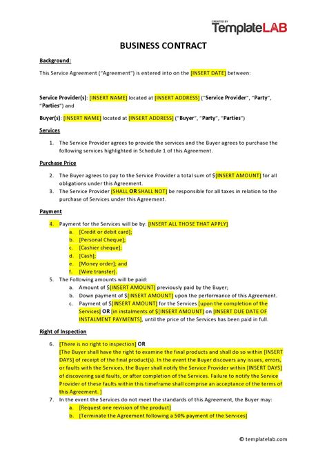 Official Contract Templates - 200+ FREE Customized … - coolestguyplanet.net