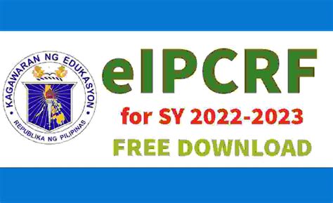 Official eIPCRF for SY 2022-2023, FREE DOWNLOAD - raincitystudios.com