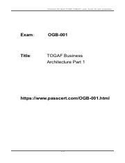 OGB-001 PDF Demo