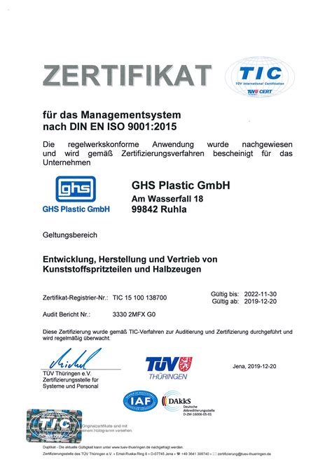 OGB-001 Zertifizierung