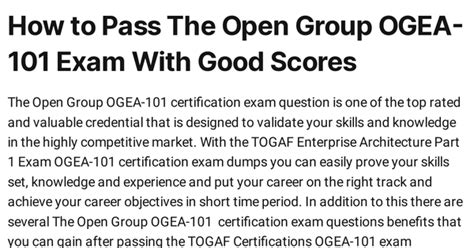 OGEA-101 Online Prüfung
