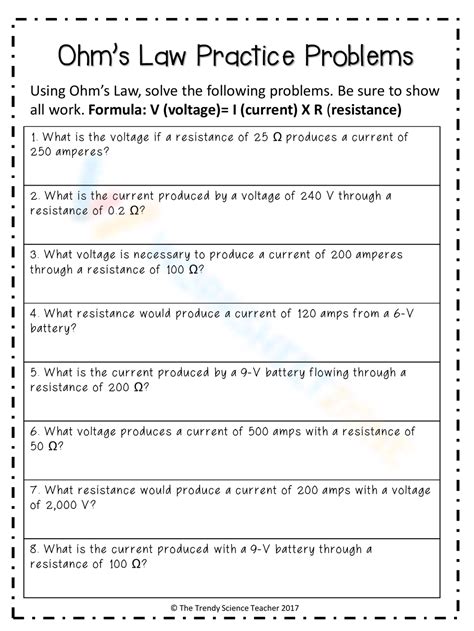 Ohm's Law Practice Problems Worksheet - Scribd - wintechmobiles.com